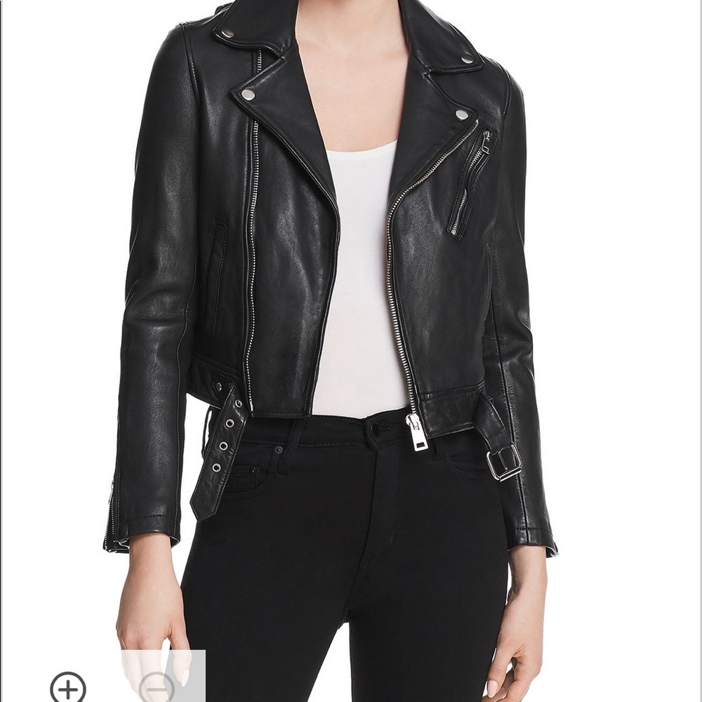 NWT Maje 36 Black Leather Jacket